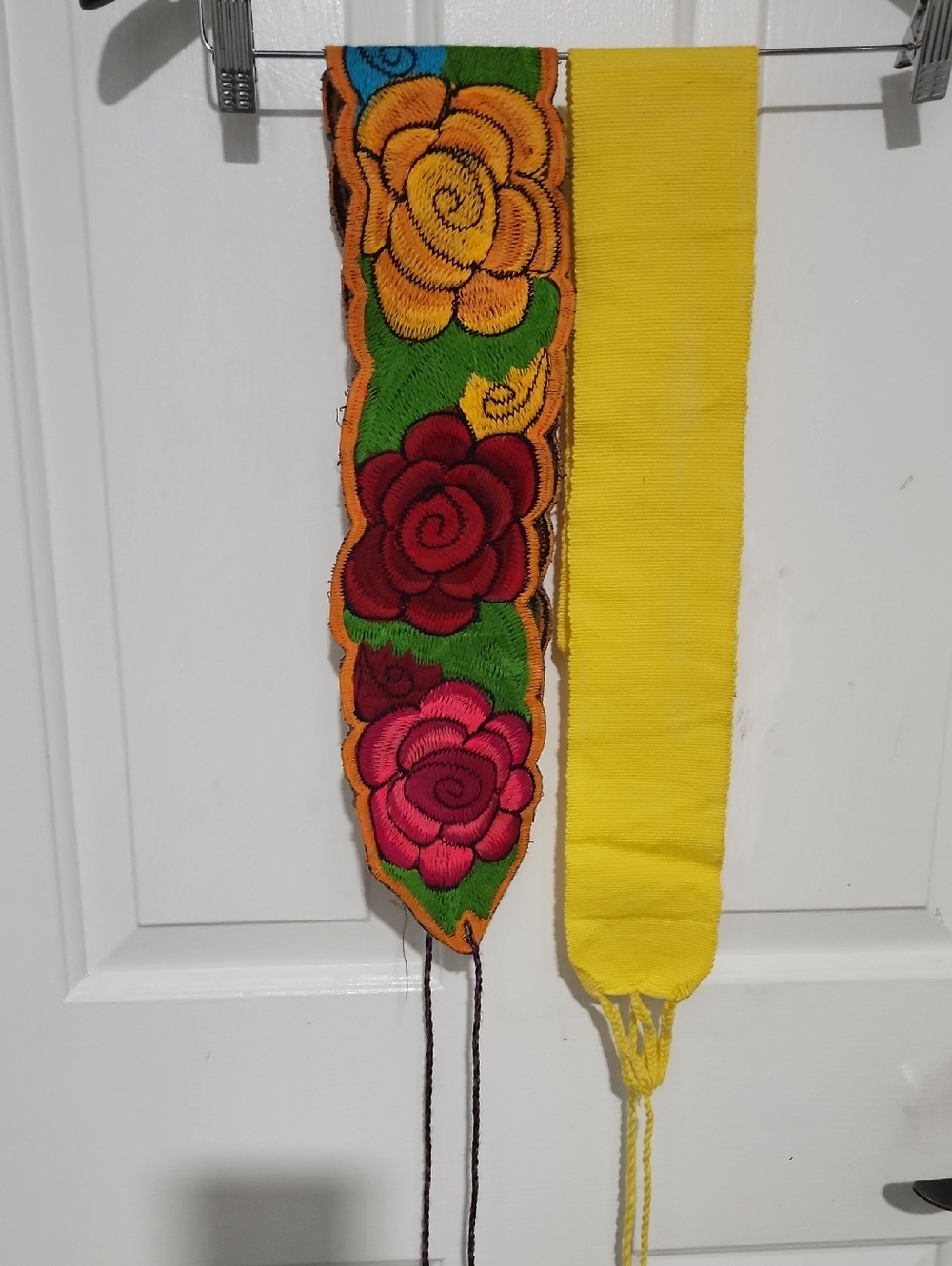 Embroidered Floral Belt- Yellow & Multicolor